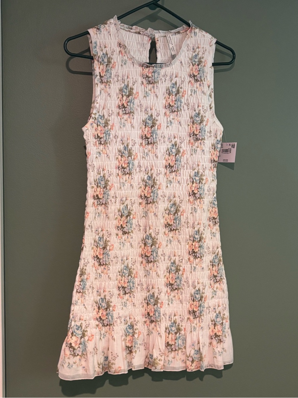 Women’s White Floral Smocked Dress